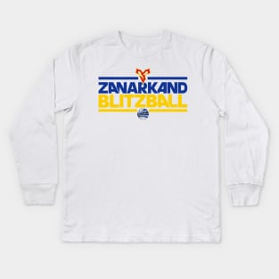 Zanarkand Blitzball (white BG) Kids Long Sleeve T-Shirt